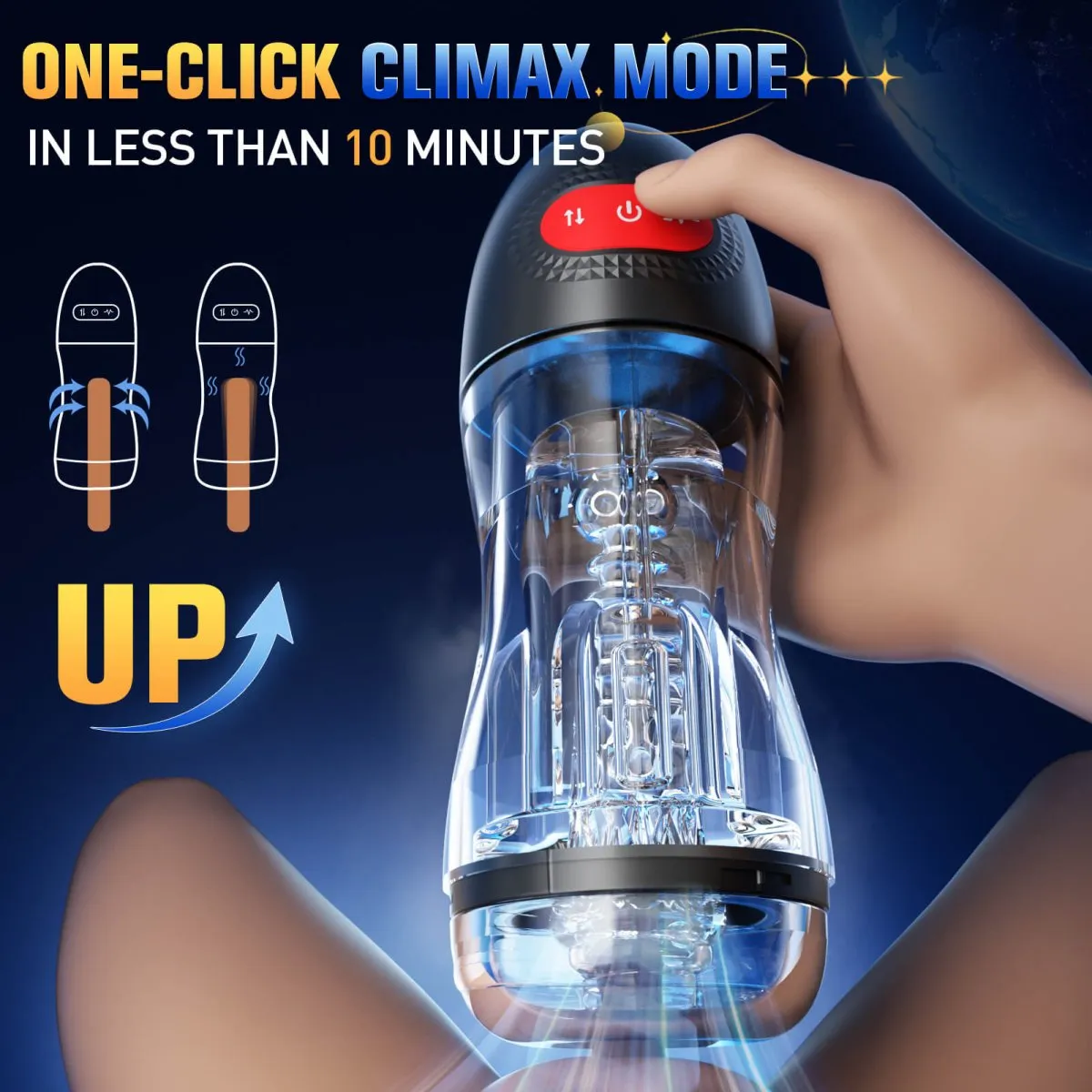 ELROY| Upgraded Suction and Vibration App Control Male Masturbator