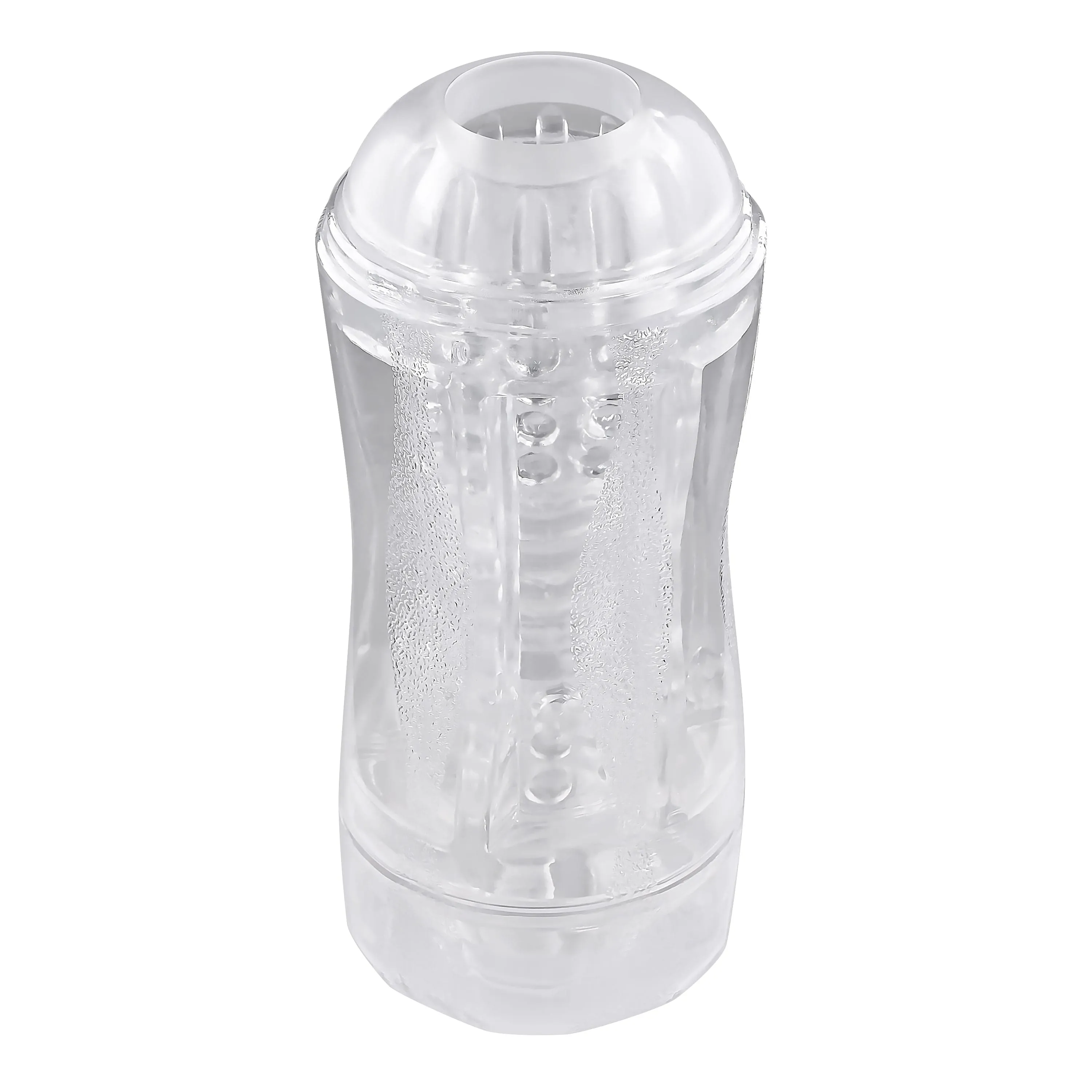 Evolved - Gender X Double Fantasy Stroker Masturbator with Vibrating Cock Ring (Clear)