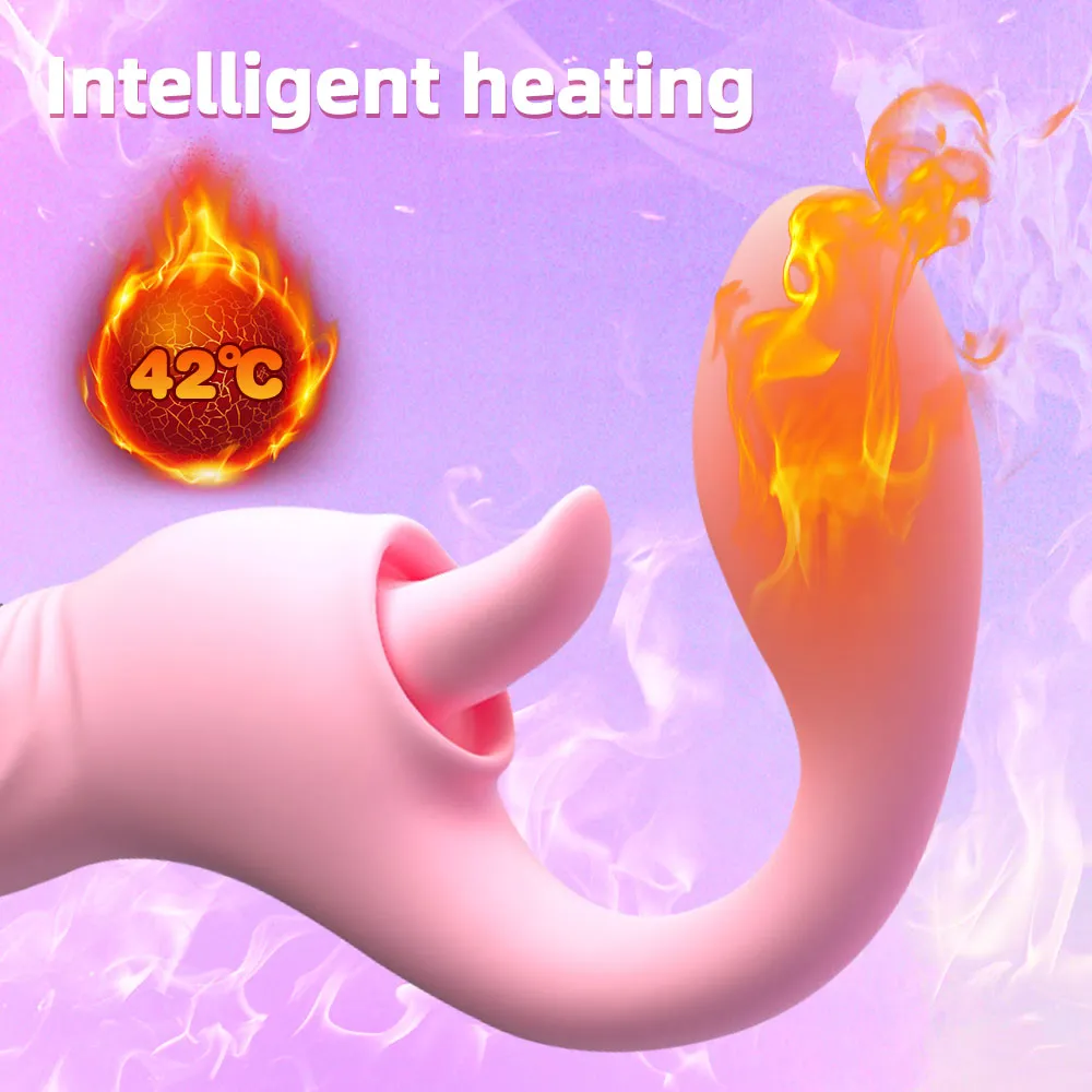 Finger Anal Dildo G Spot Vibrator Tongue Clit Stimulator - Handheld LED Panel Silicone Sex Toy for Women