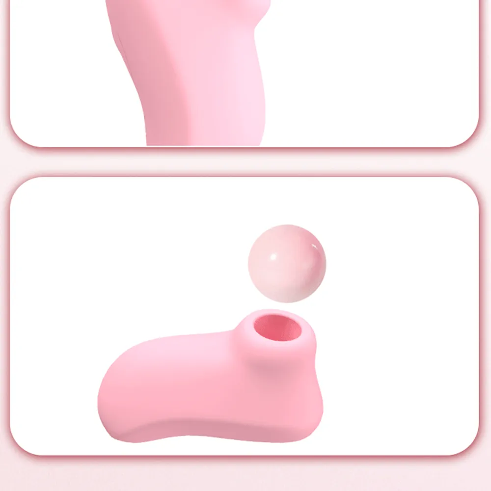 Finger Oral Sex Clit Sucking Vibrator - Pink Kawaii Whisper Quiet Female Sex Toys