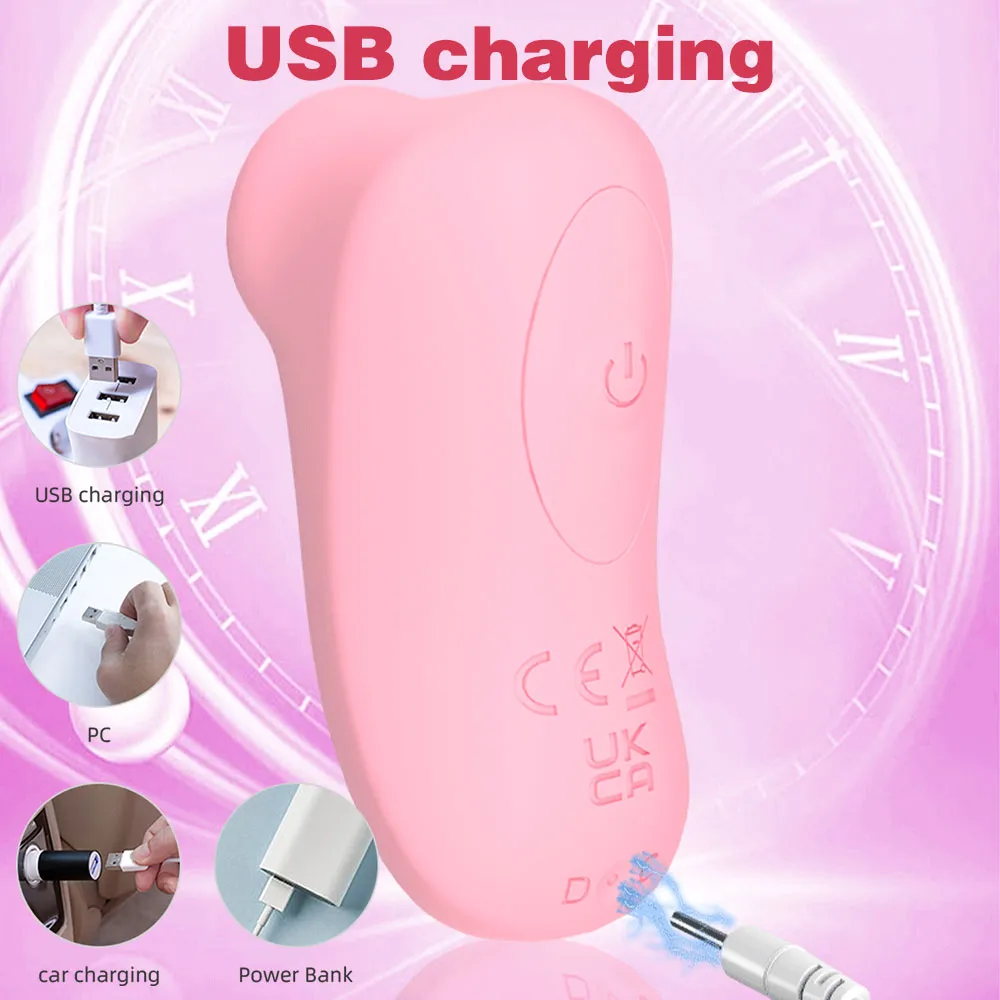 Finger Oral Sex Clit Sucking Vibrator - Pink Kawaii Whisper Quiet Female Sex Toys