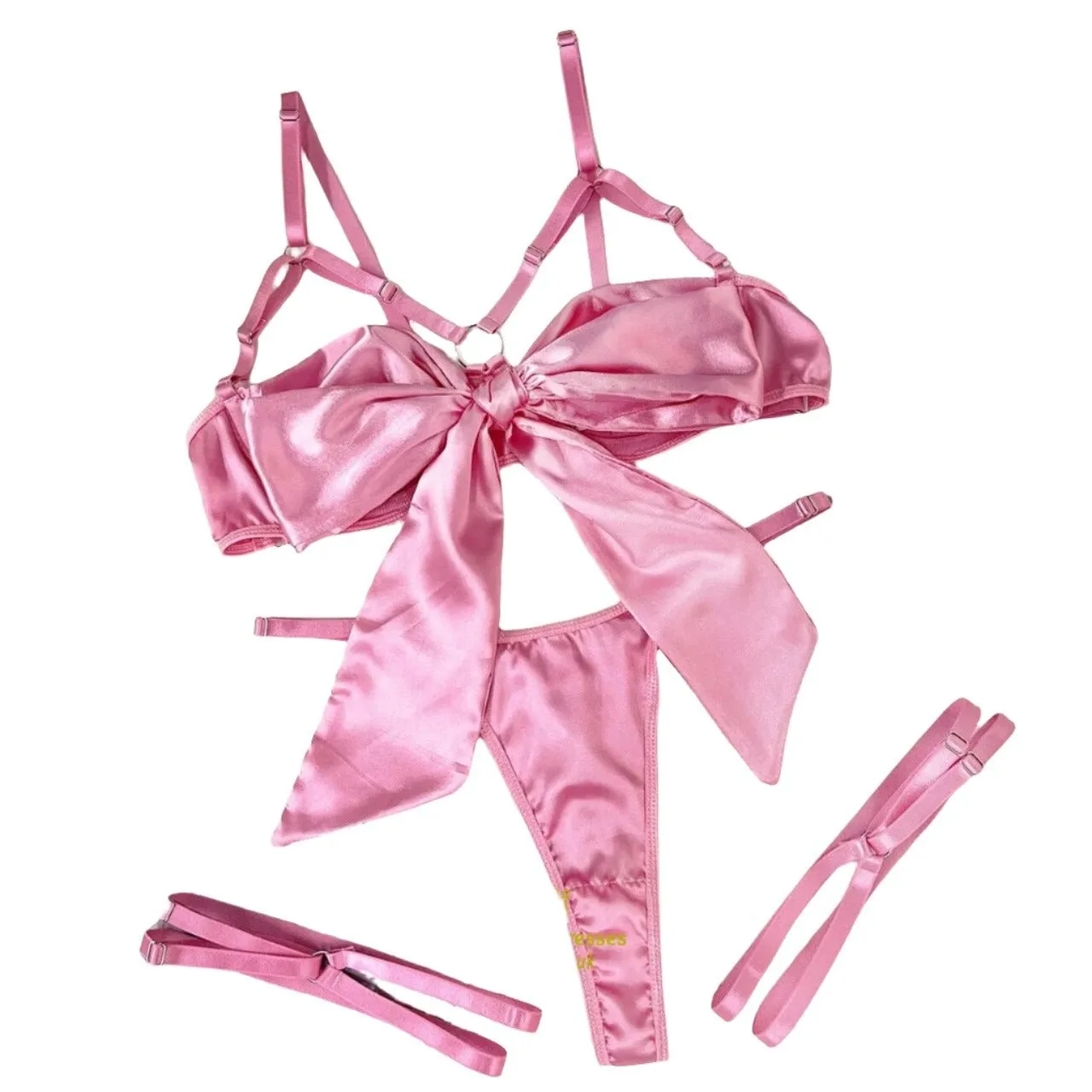 Glamorous Jade Satin Allure Lingerie Set