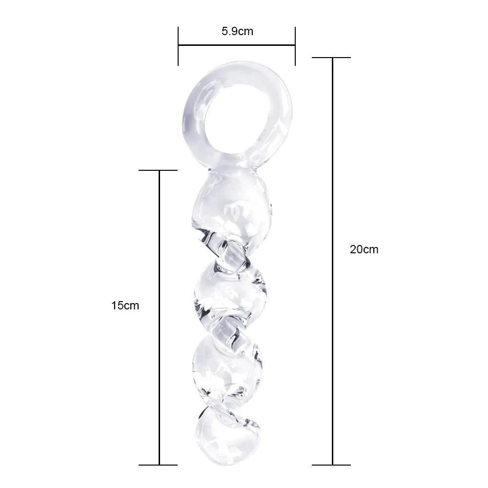Glass Dildo Butt Plug - Pyrex Crystal G-spot Anal Sex Toys for Women Men