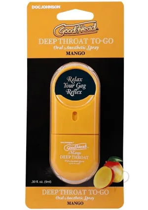 Goodhead Deep Throat Spray To Go Mango