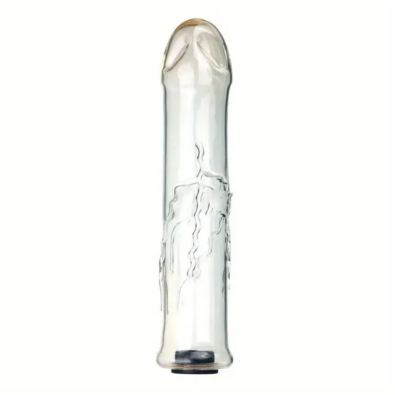Hollow Transparent Peeping Tube Simulated Glass Dildo Flirting Adult Toy