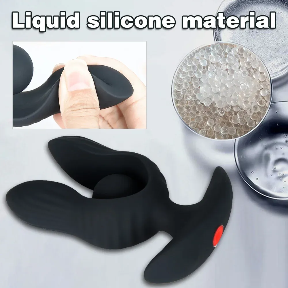 Inflatable Vibrating Anal Plug - Anal Ball Expander Estim Prostate Massager - Domlust