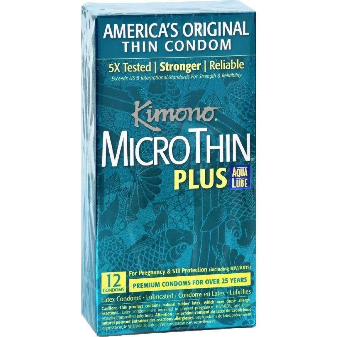 Kimono Microthin Plus Aqua Lube Condoms