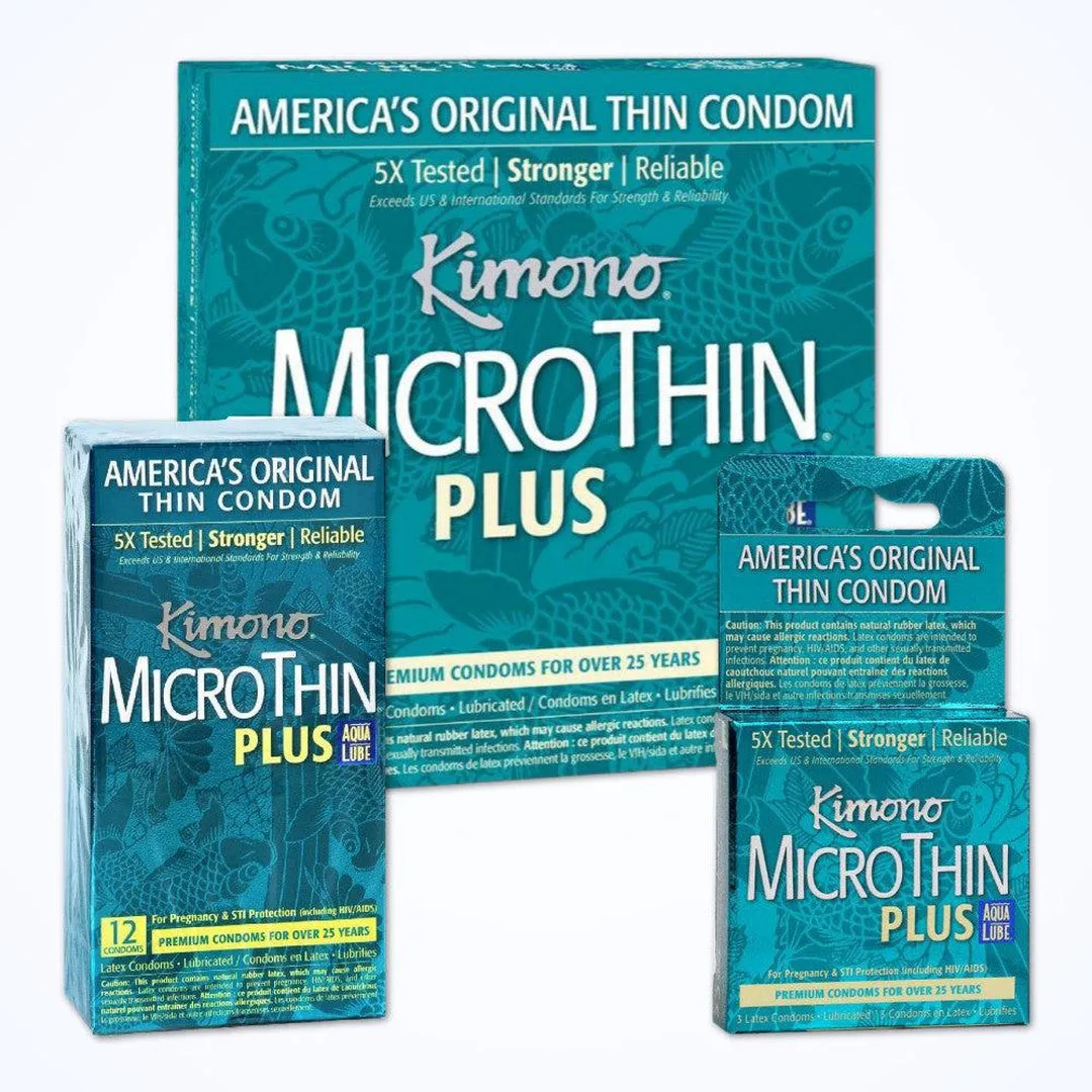 Kimono Microthin Plus Aqua Lube Condoms