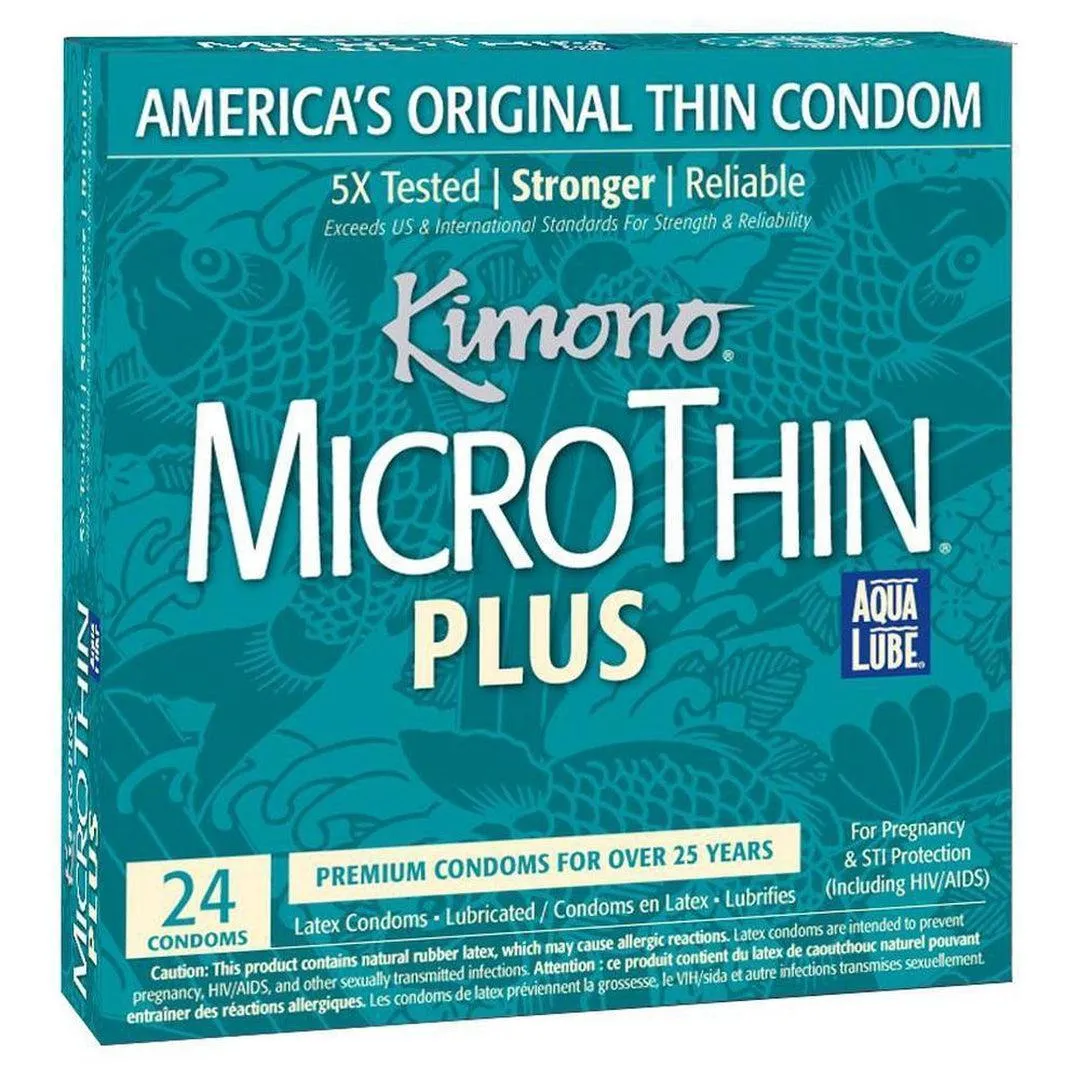 Kimono Microthin Plus Aqua Lube Condoms