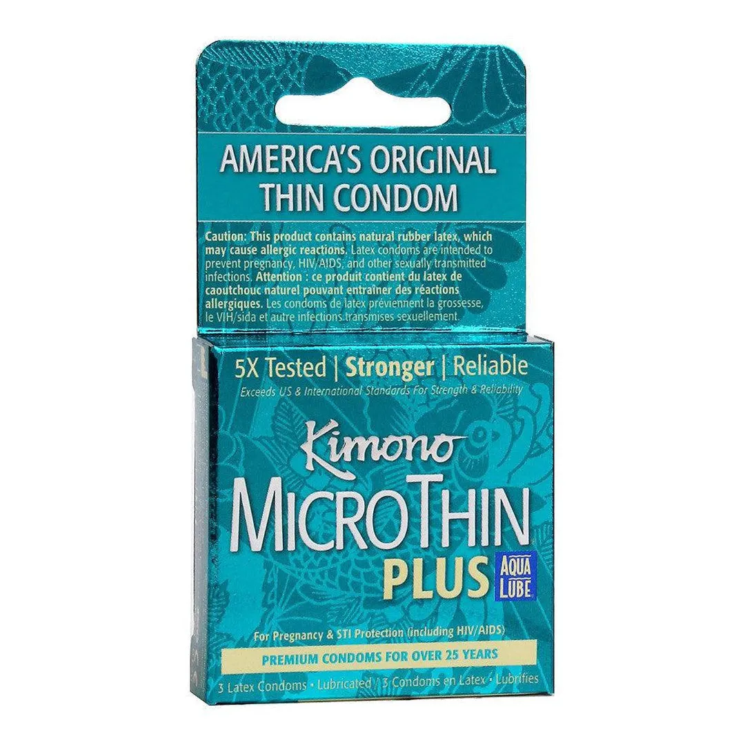 Kimono Microthin Plus Aqua Lube Condoms