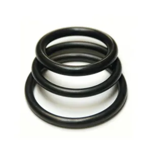 KinkLab Rubber Cock Rings. 3-Pack