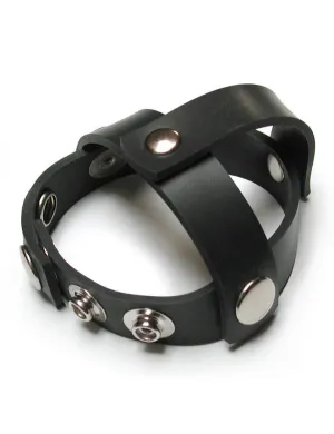 KinkLab Snap-On Ball Splitting Cock Harness. Rubber