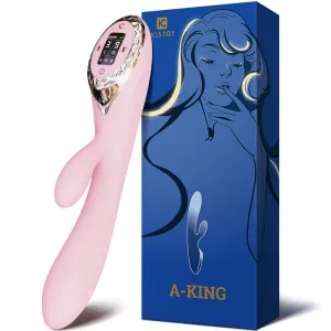 KISTOY A-King Air Inflatable Rabbit Vibrating Dildo
