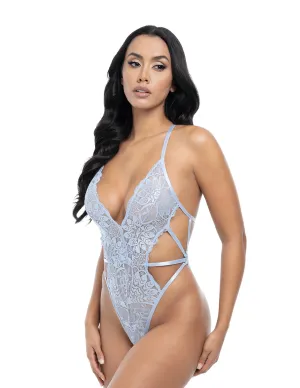 Lina Lace Halter Teddy w. Ring & Strap Details