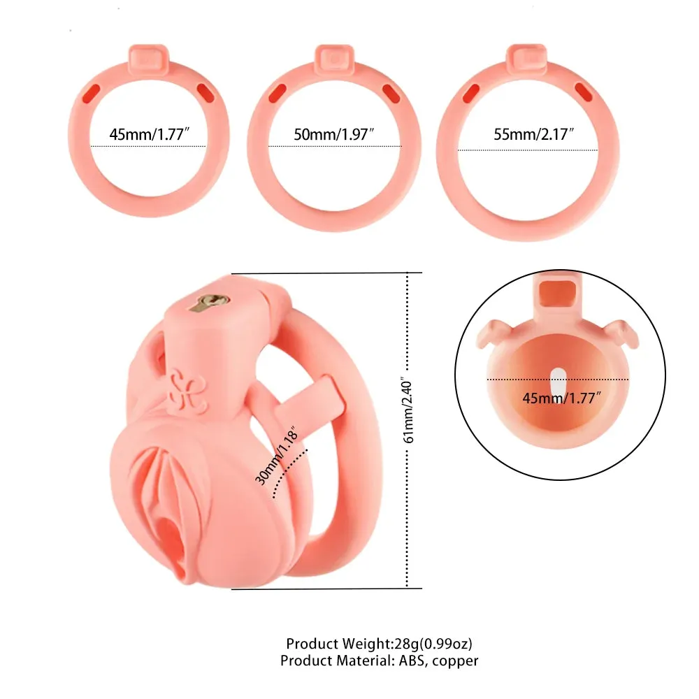 LOCKINK Sevanda 3D Printed Pink Pride Male Chastity Cage