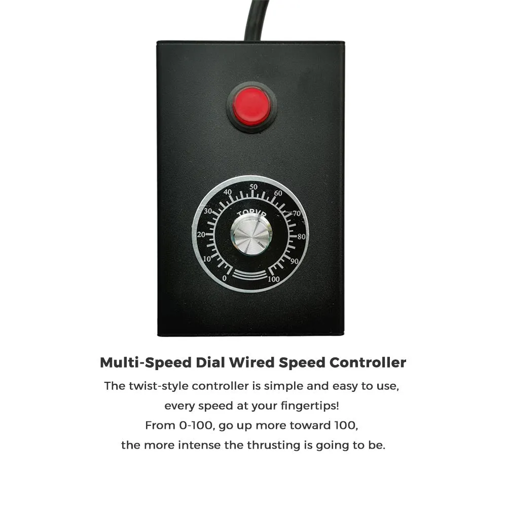 Lustti Classic Sex Machine FM12 with 120-Watt Motor. Anti-Rotation Connecting System