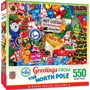 MasterPieces  Holiday Greetings From the North Pole Puzzle 500 Piece