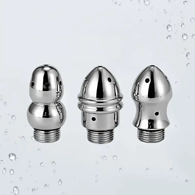 Metal Anal Douche Portable Showerhead Three Heads Enema Cleaner