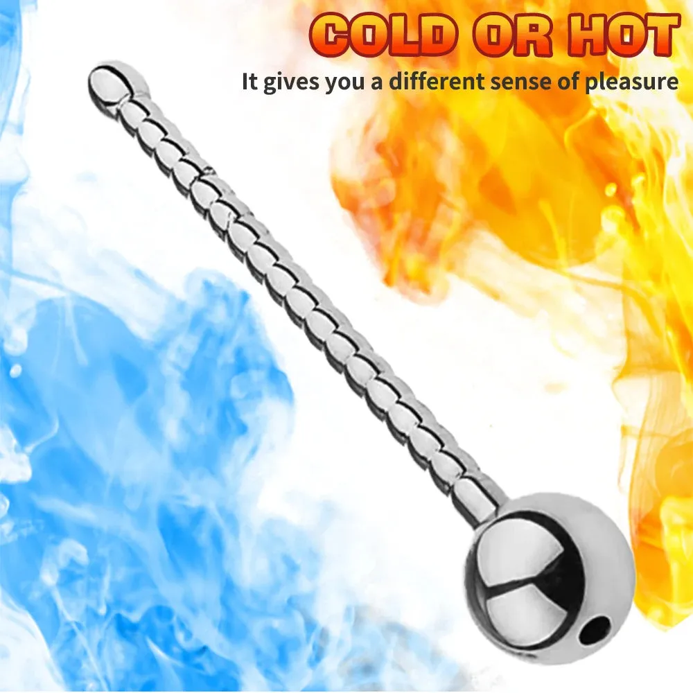 Metal Dildo Penis Plug - Stainless Steel Horse-Eye Stick Penis Milking Male Sex Toys