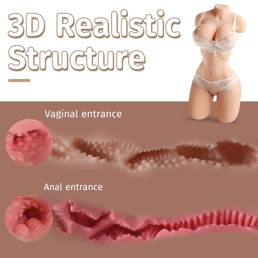 Mia(For EU Customers): 57.32lb Big Boobs Life-size Adult Love Doll Torso