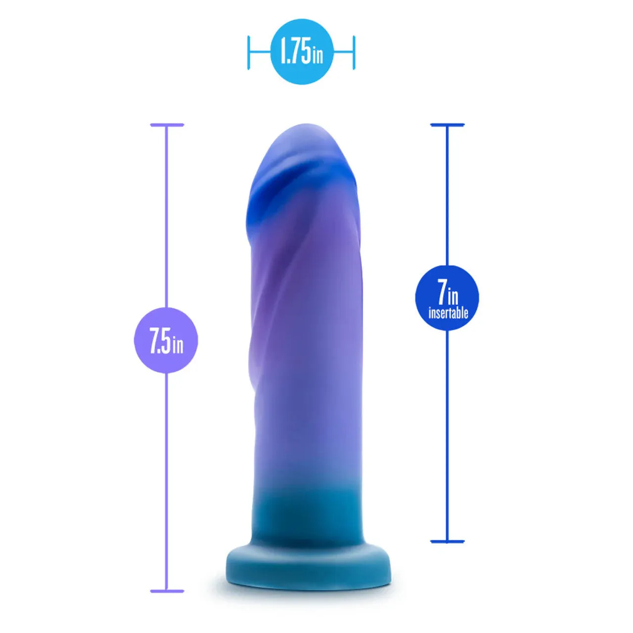 Midnight Rendevous Ocean Blue Avanti Dildo by Blush Novelties