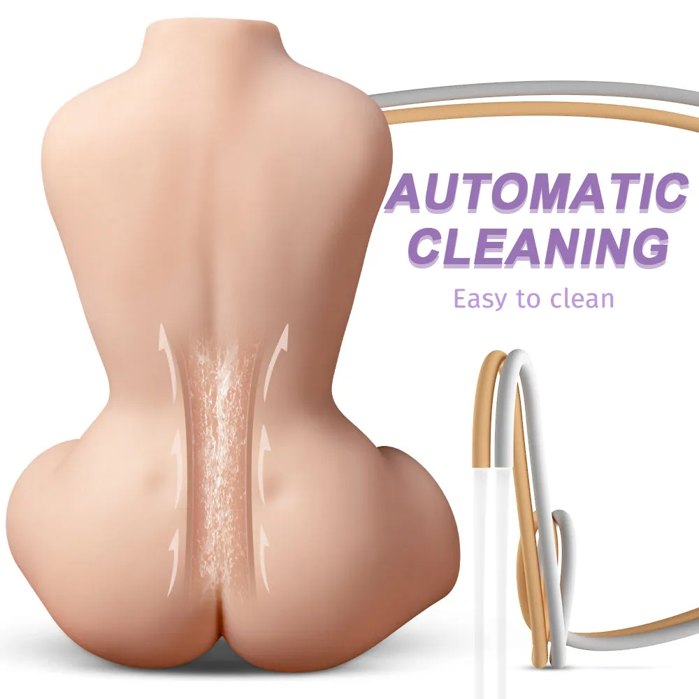 Nina: 18.74lb Small Boobs Sex Doll Torso with Sucking Vibration