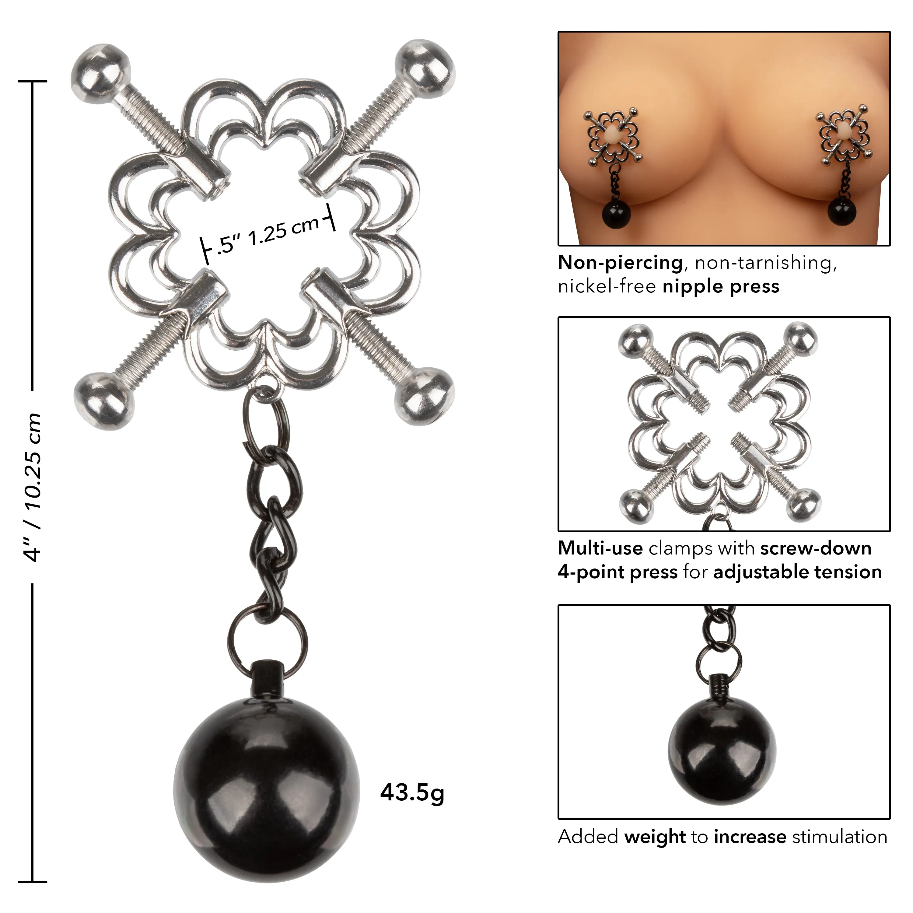 Nipple Grips 4-Point Weighted Nipple Press - set of 2