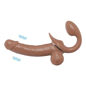 Nude Thrusting Dildo | Strapless 6 | Double Head Function | Silicone | Telescopic | USB