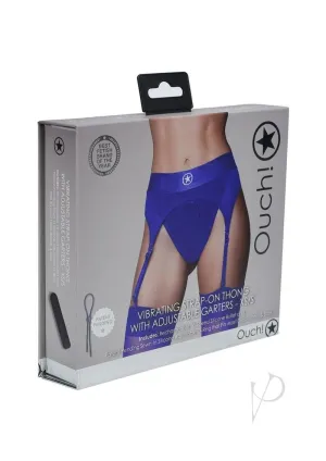 Ouch Vibe Strap On Thong Xs/sm Blue