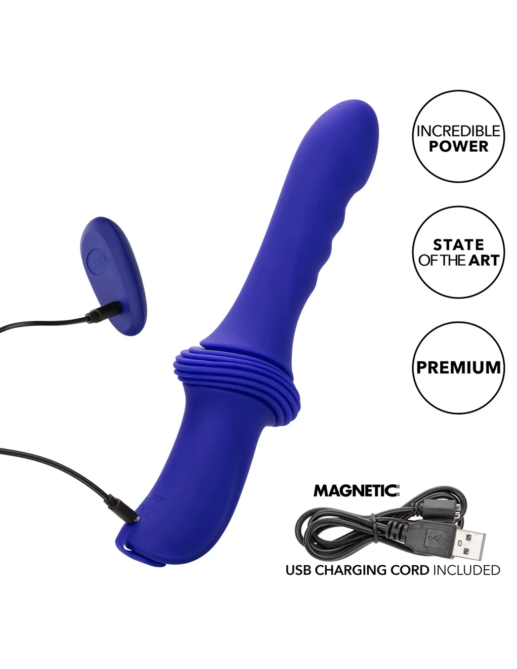 Overdrive Ridged Thruster Thrusting Silicone Dildo