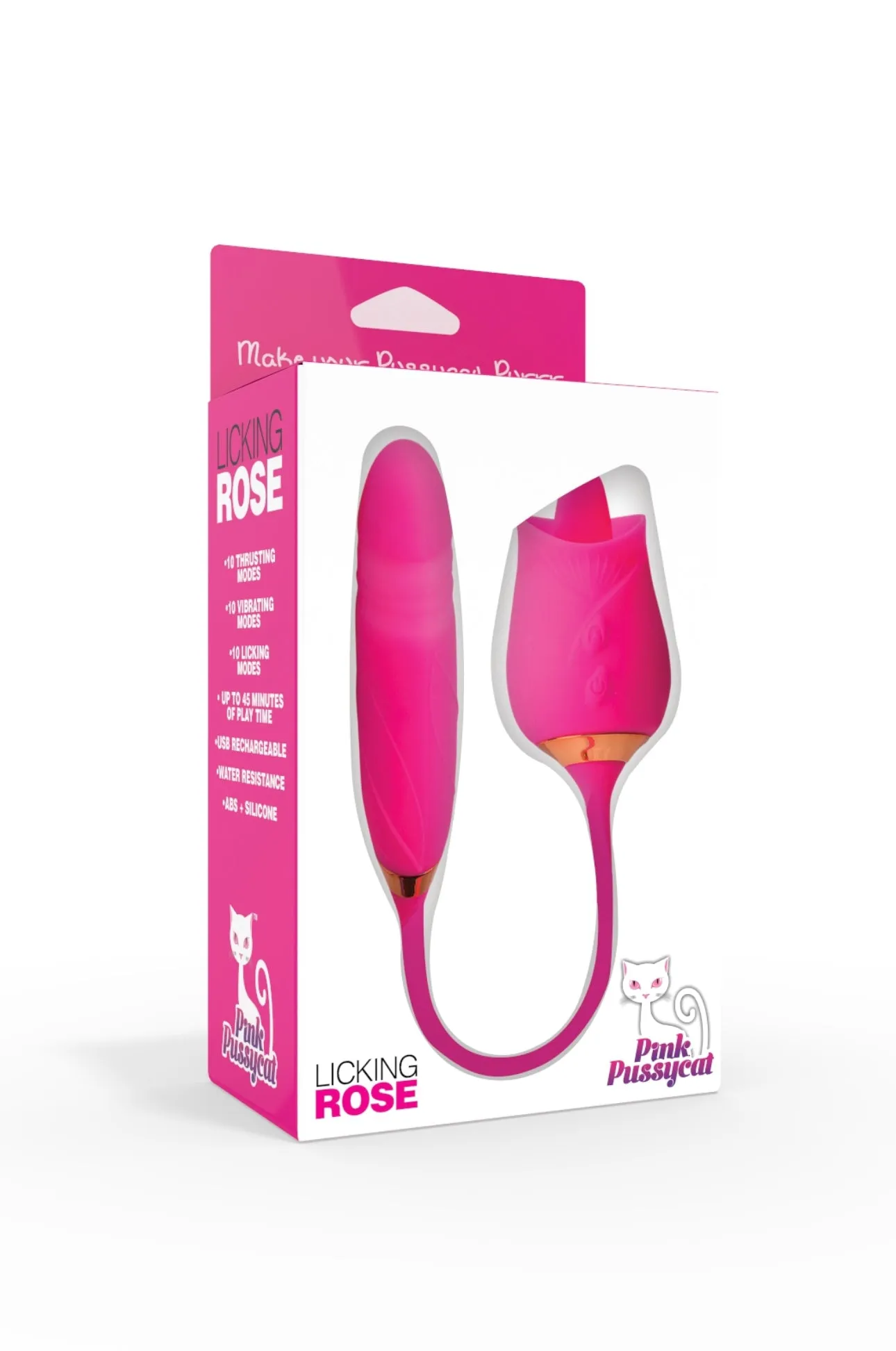 Pink Pussycat Vibrating Licking Rose - Pink