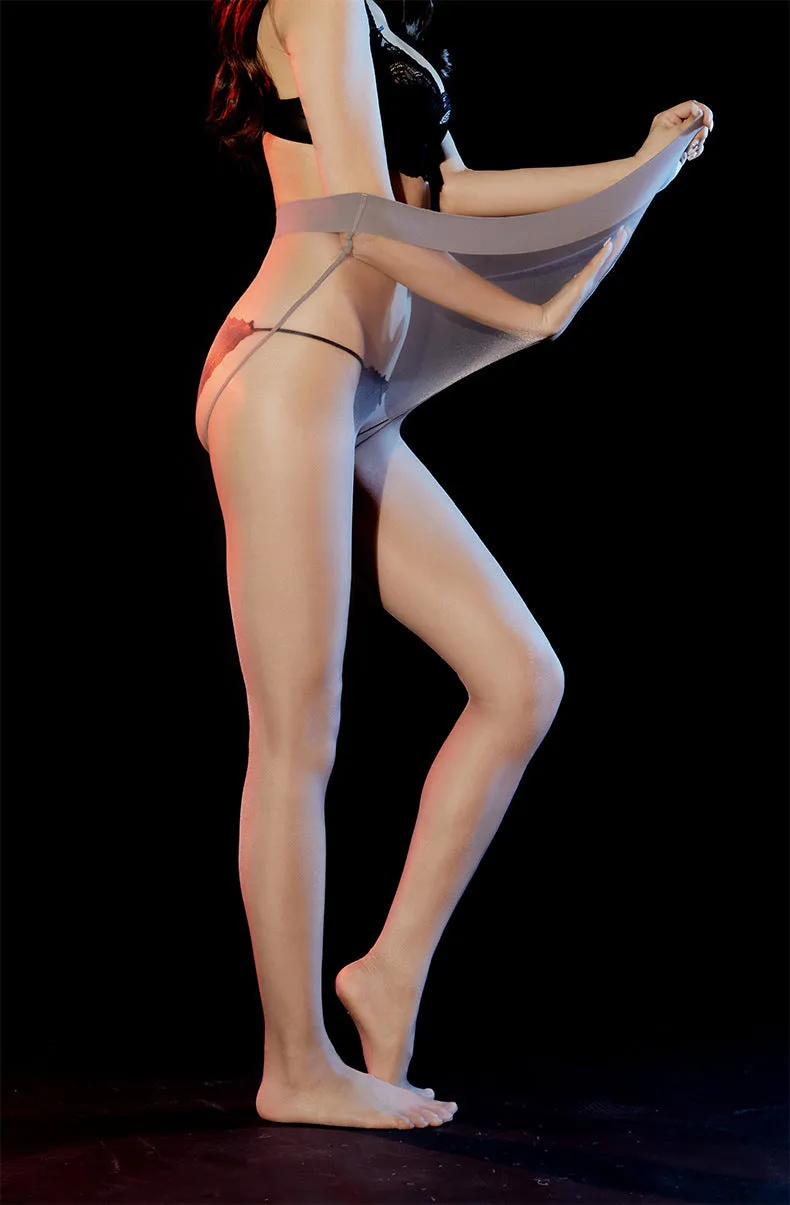 Plus Size - Ultra-thin Core Silk Invisible Full Transparent U-shaped Crotch Stocking