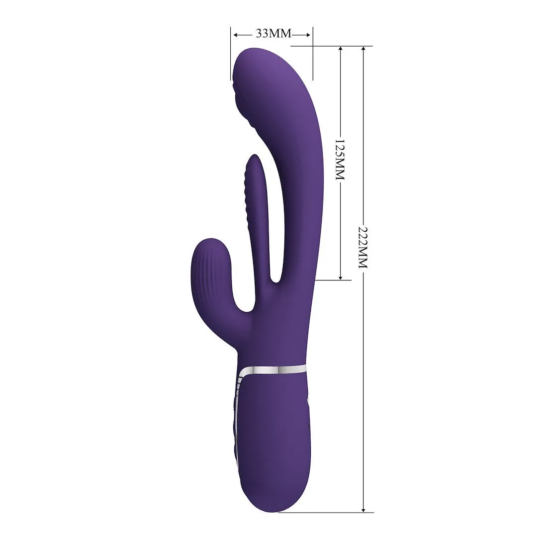 Pretty Love Shania External Sensations Thumping Vibrator – Dark Purple