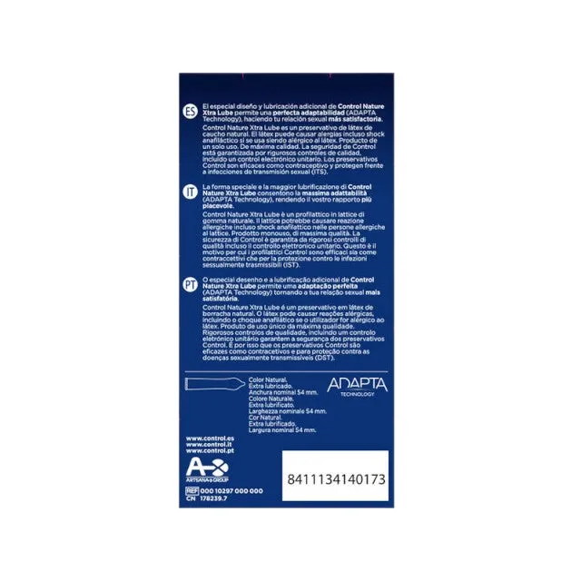 Prezervative CONTROL - NATURE. extra lubrifiere. 54 mm. 12 buc