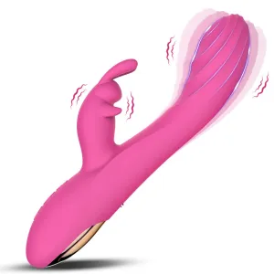 Rabbit Clit Clamps G Spot Vibrator - Vibrating Anal Dildo Female Sex Toy