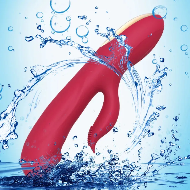Rabbit Clitoral G Spot Vibrator - Auto Heat Clit Nipple Clamps Vibrating Prostate Massager
