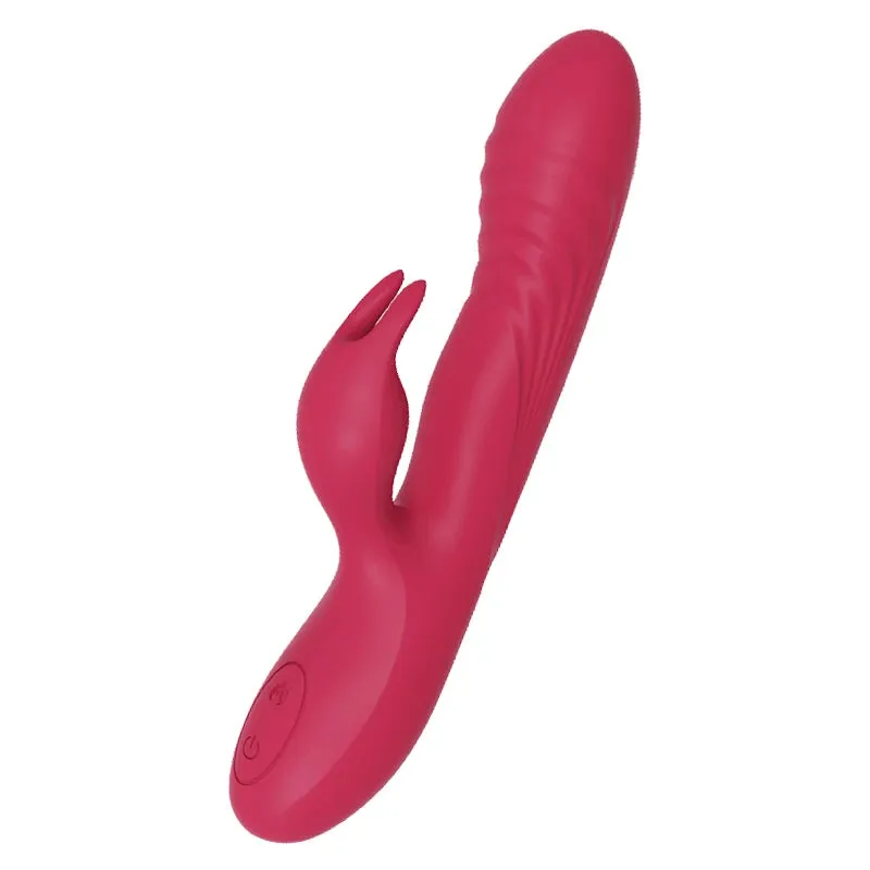 Rabbit Clitoral G Spot Vibrator - Auto Heat Clit Nipple Clamps Vibrating Prostate Massager