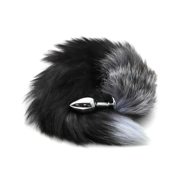 Real Fox Tail Anal Plug Large by XR
