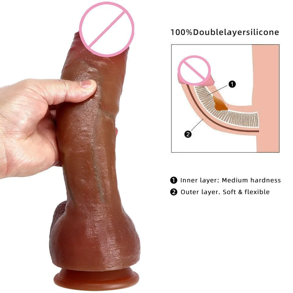 Realistic Dildo Anal Plug Prostate Massager - Silicone G Spot Buttplug Sex Toys for Women
