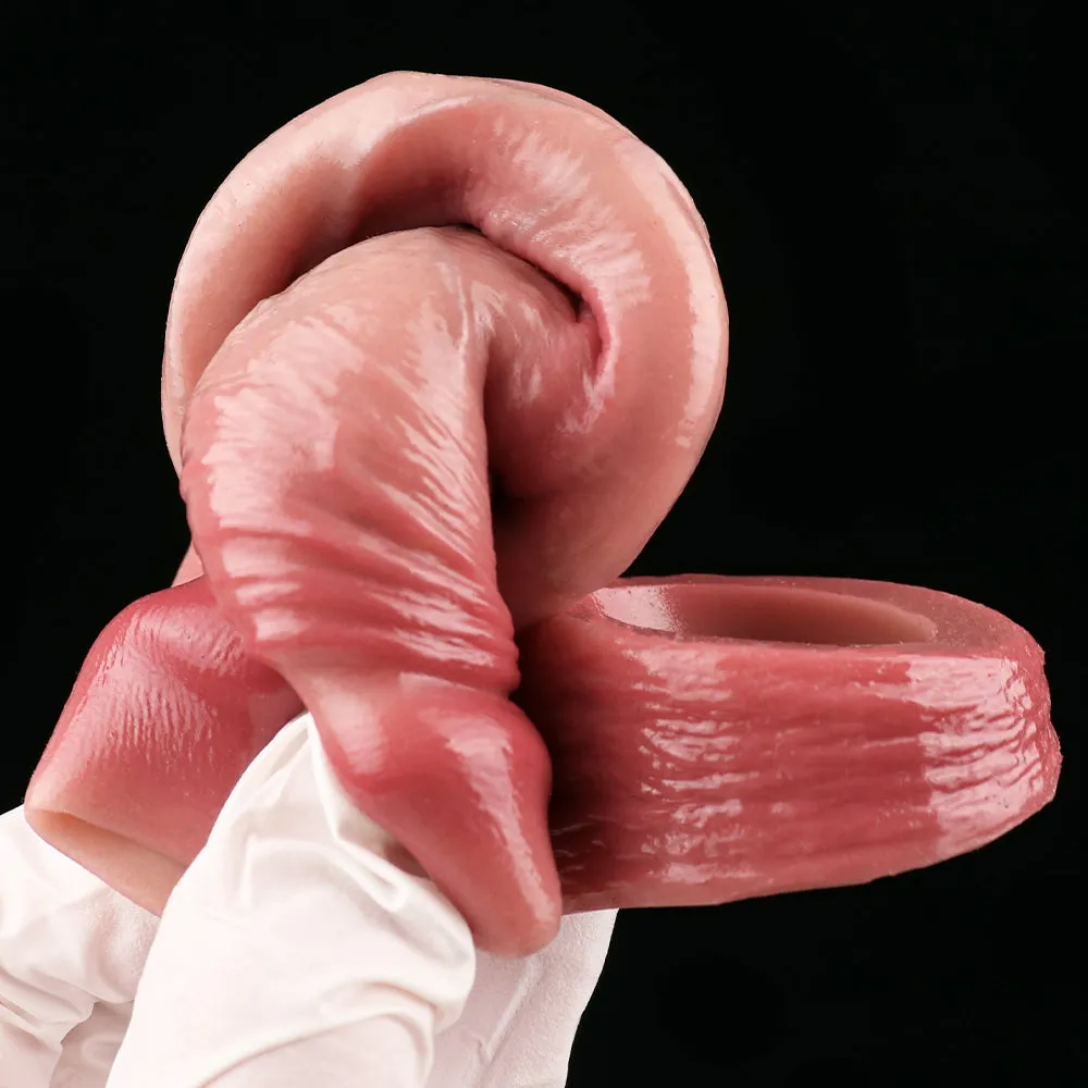 Realistic Penis Sleeve Sex Toys for Men - Open-end Hollow Dick Sheath Girth Extender