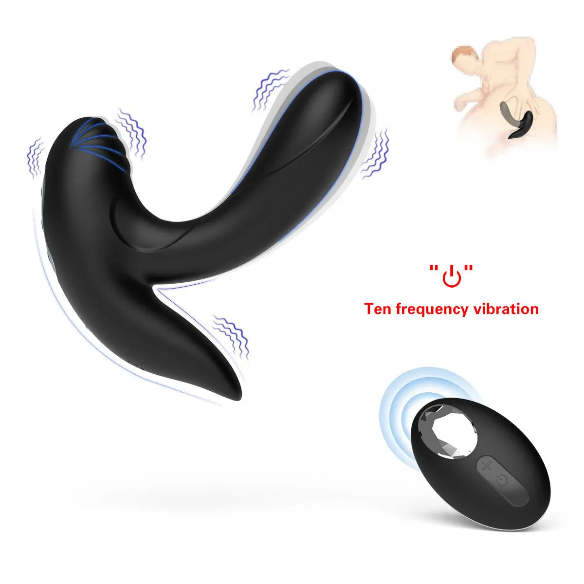 Remote Control Inflatable Anal Plug - Vibrating Dildo Butt Plug Prostate Massager