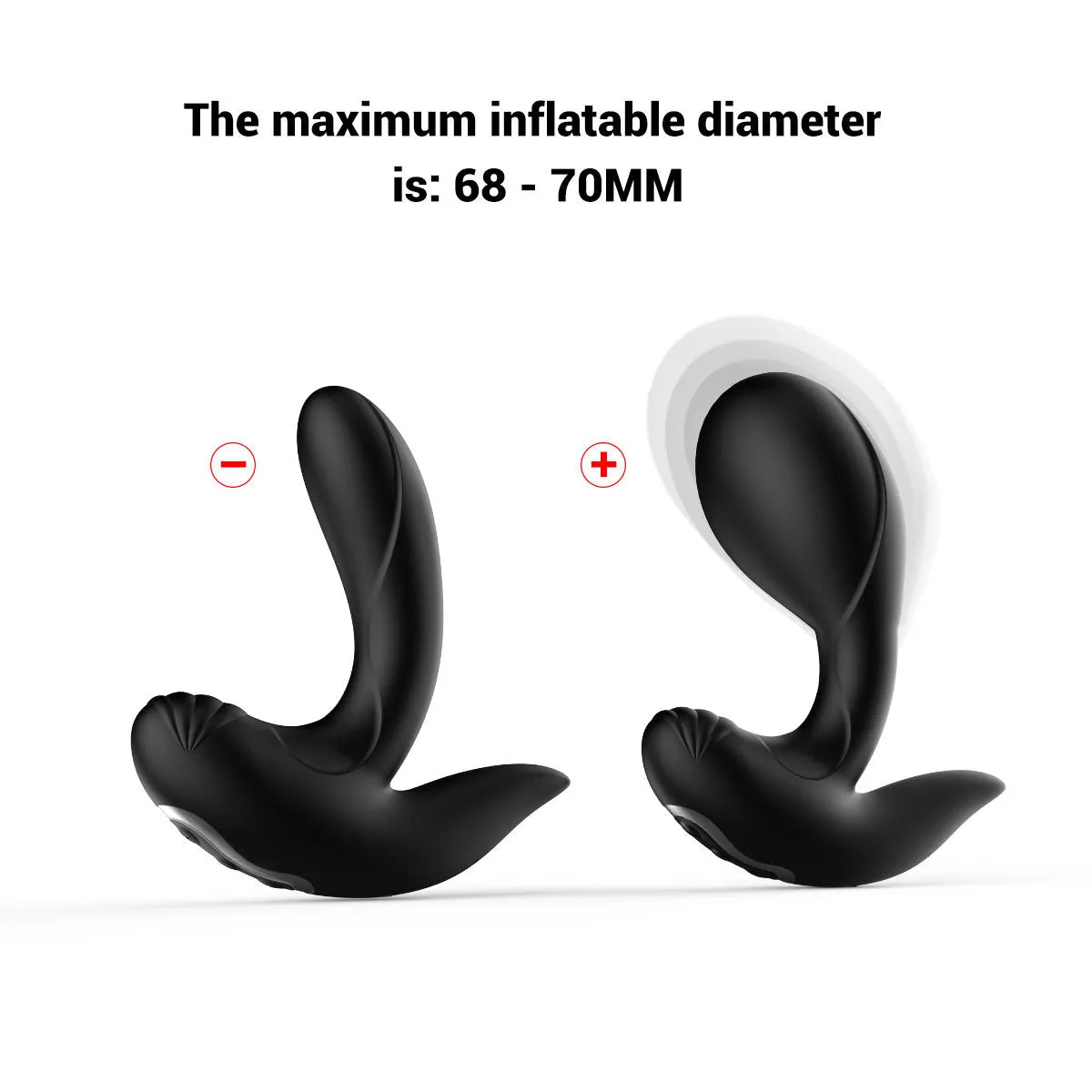 Remote Control Inflatable Anal Plug - Vibrating Dildo Butt Plug Prostate Massager