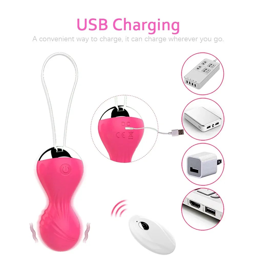 Remote Control Kegal Ball - Vibrating Panty Egg Pelvic Muscle Female Sex Toys