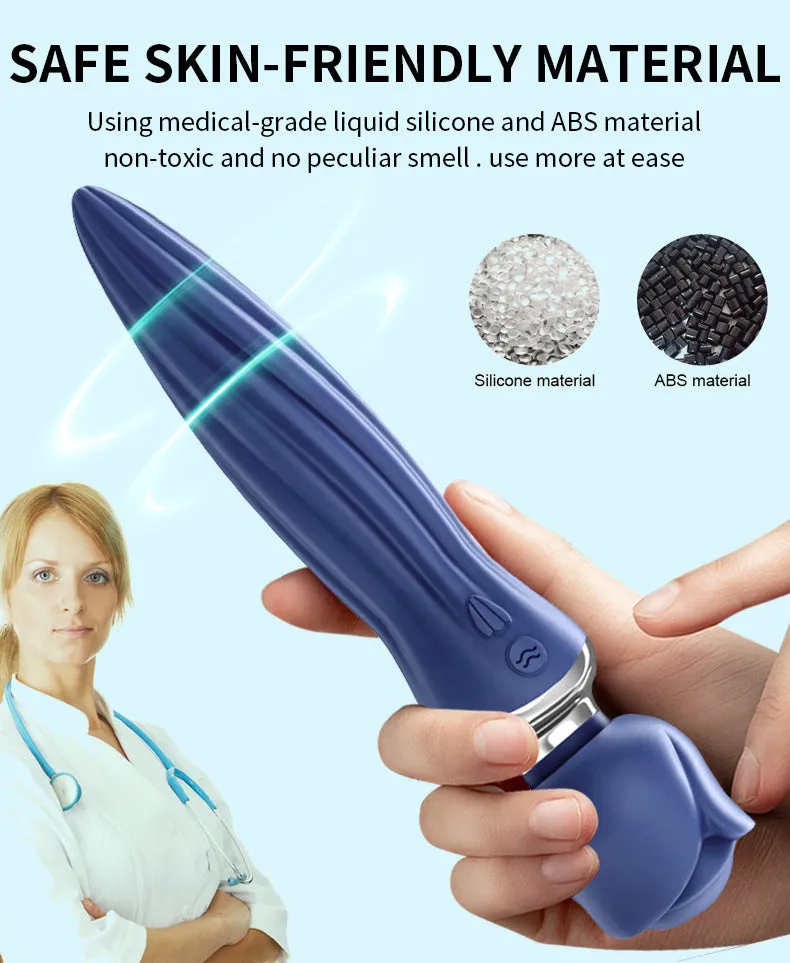 Remote Control Vibrating Dildo Butt Plug - 360° Rotation G Spot Rose Handle Prostate Massager