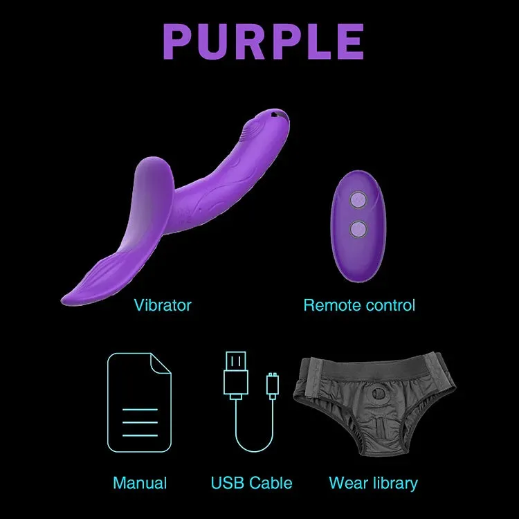 Remote Control Vibrating Strapon Dildo - Strap On Strapless Sex Toy for Lesbian Couple