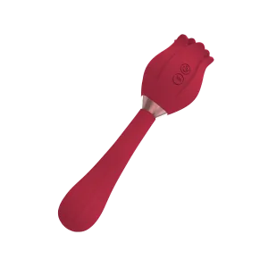 Rose Clit Sucking G Spot Vibrator - Handheld Nipple Sucker Female Sex Toys
