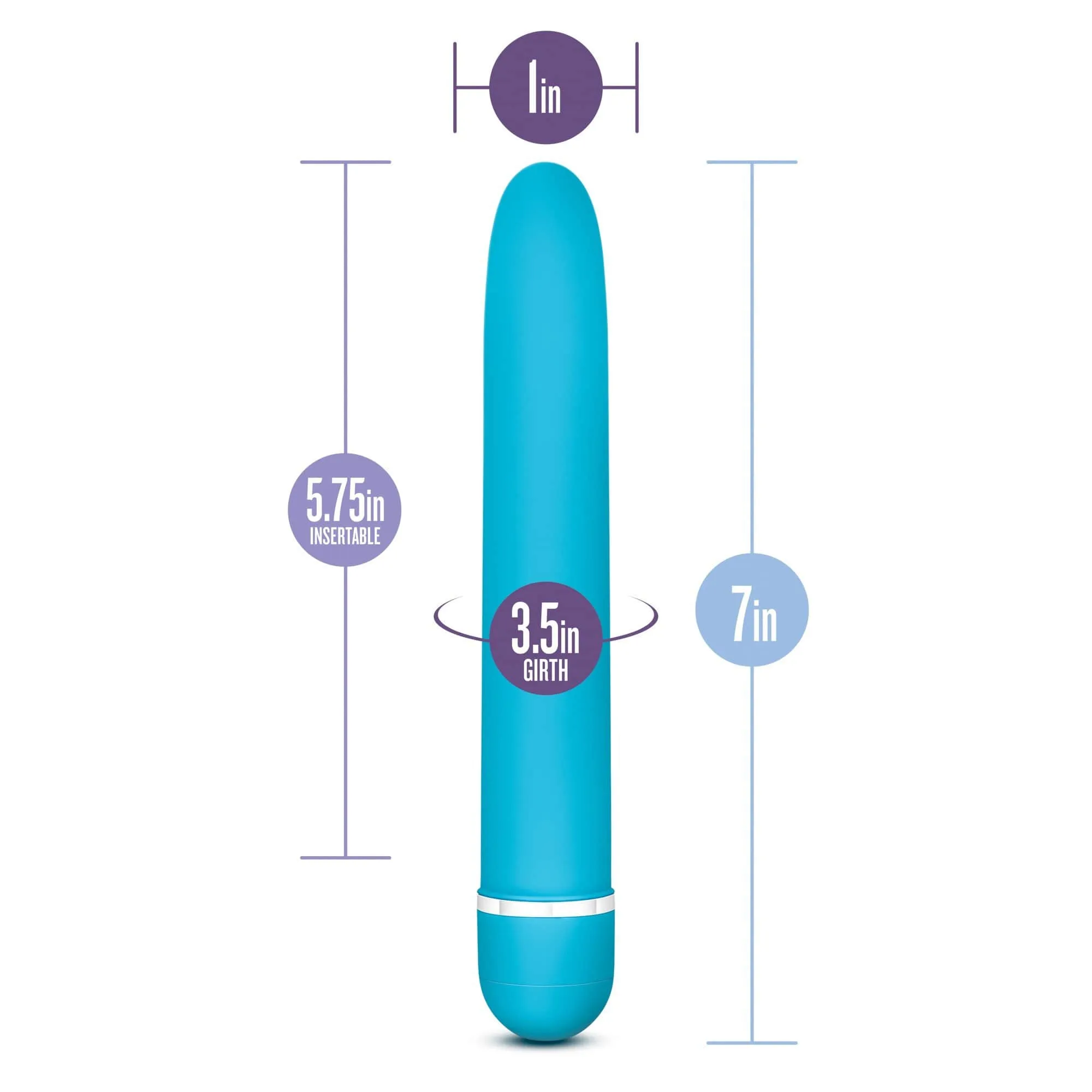 Rose Luxuriate Classic Beginner Vibrator - Blue