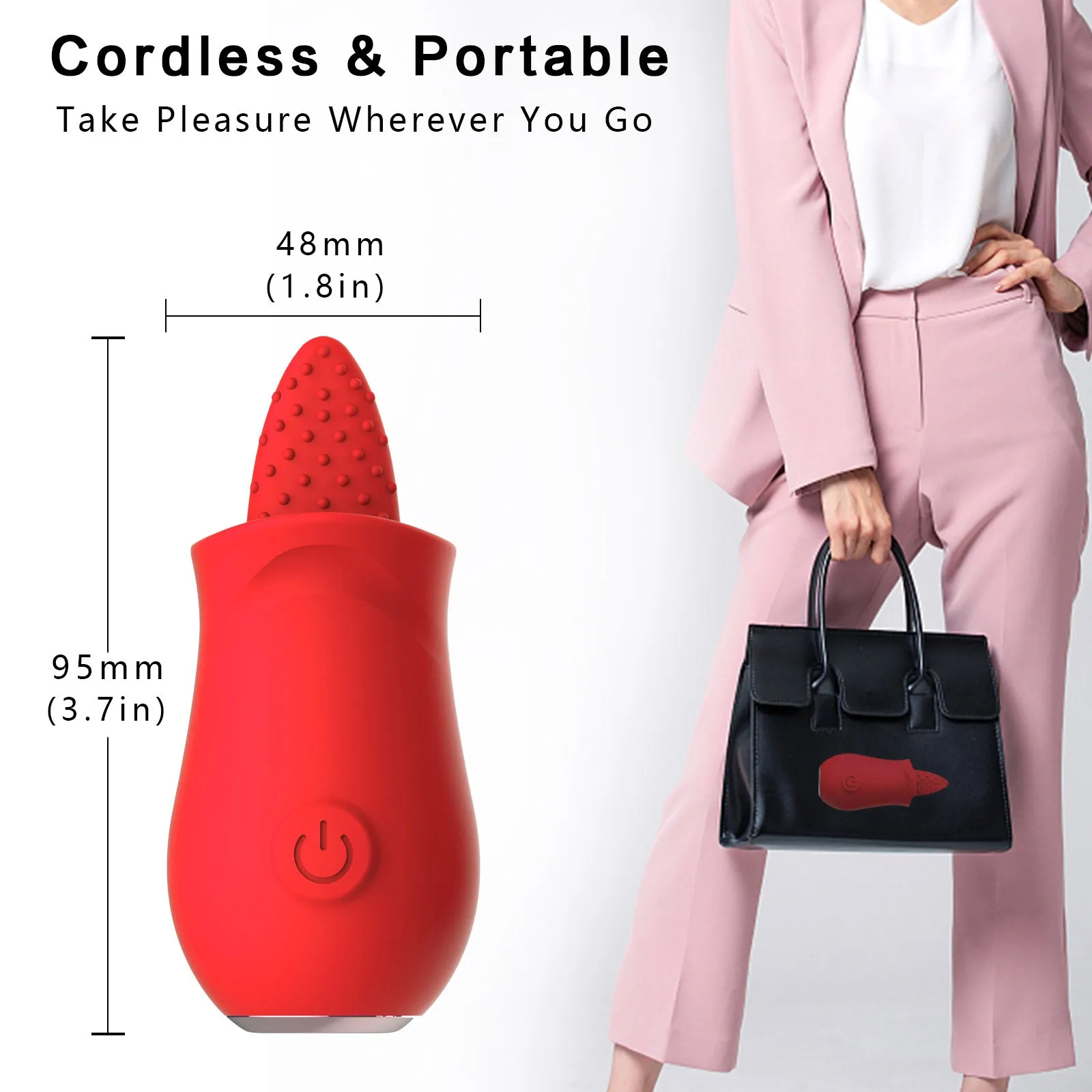 Rose Shape Tongue Licking Vaginal Breast Nipple G Spot Massager Sex toys in Pakistan