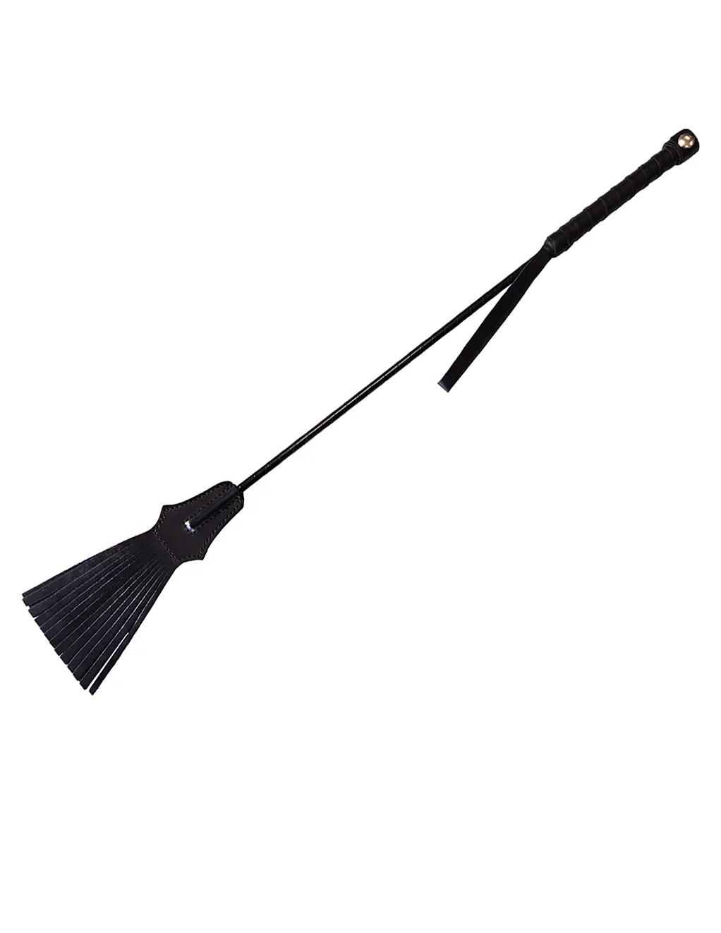 Rouge Tasseled Leather Riding Crop