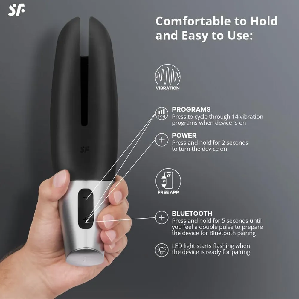Satisfyer Men Power Masturbator APP AUTO Vibrating Male Pocket Pussy Sex Toy